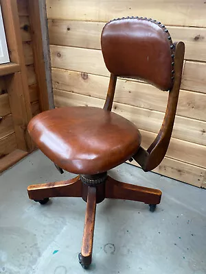 Antique Swivel-Tilt Office Chair From Bushong Co. • $495