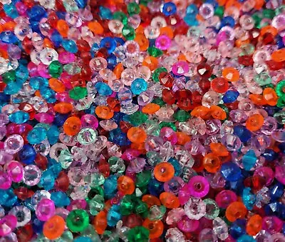 Lot 2000 Assorted Transparent 6mm Faceted Rondelle Spacer Plastic Craft Beads • $9.99