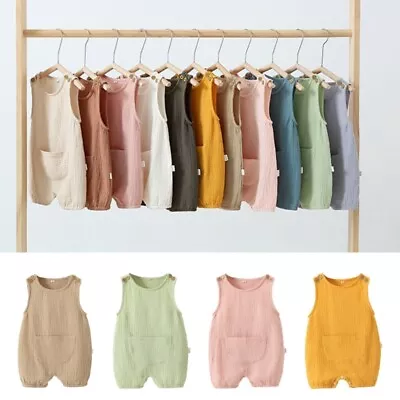 Baby Jumpsuit Muslin Romper Infant Sleepwear Clothes Breathable Clothes • $28.56