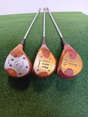 Vintage Persimmon Woods Toney Penna TP Driver Wilson Staff Tour Block Driver  • $57