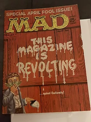 MAD Magazine #54 - April 1960 - Good But Some ￼paper Deteriorate Shipping Incl • $12.90