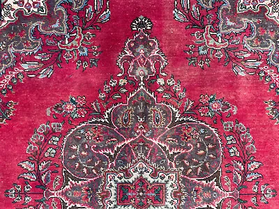 7x10 ANTIQUE ORIENTAL RUG HAND-KNOTTED WOOL Handmade Vintage Red Blue 6x9 7x9 Ft • $995