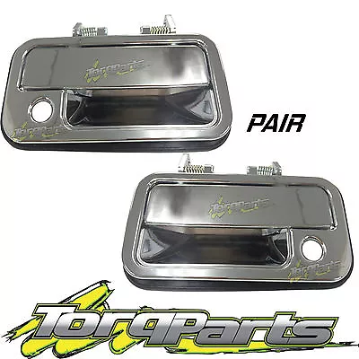 Door Handles Chrome Pair Suit Holden Rodeo Tf 88-03 Front Outer • $75