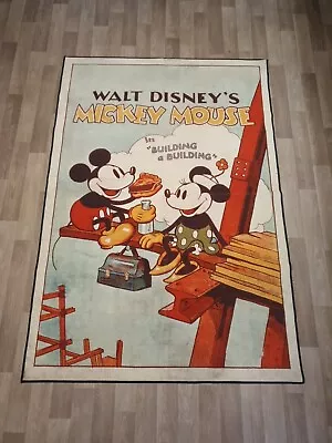 Walt Disney Mickey Mouse Rug 77 X 53  Large Wall Hanger Rug - Read DESCRIPTION  • £49.99