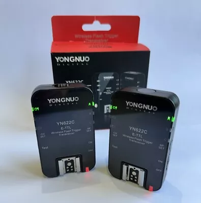 Yongnuo YN622C Wireless Flash Trigger Transceivers (2 Pieces) For Canon • £40