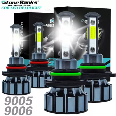 9005+9006 LED Combo COB LED Headlight Kit 360000LM Light Bulbs Hi/Low Beam 6000K • $18.19