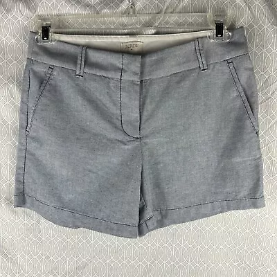 J Crew Women’s Shorts Size 4 Blue Chino Chambray Pockets Belt Loop • $9