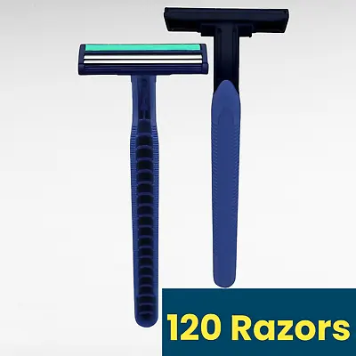 Vaylor Disposable Razors For Men Sensitive Skin Shaving 2 Blade Razors 120-Pack • $24.88