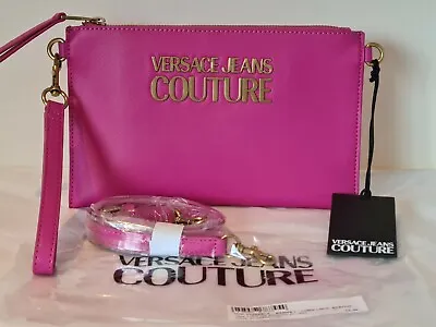 Versace Jeans Couture Pink Clutch Bag With Shoulder Strap New With Tags • £120