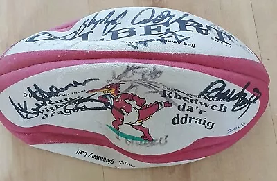 £165 • Buy *Rare* Signed Rugby Ball - AUTOGRAPHED!!! Wales, Dragons Rugby Ball, 2002