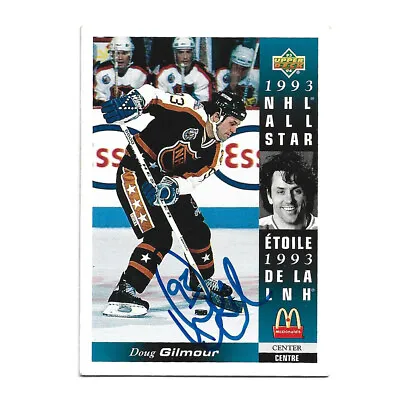 Doug GIlmour Autographed 1993 McDonalds All-Star Hockey Card • $28.70