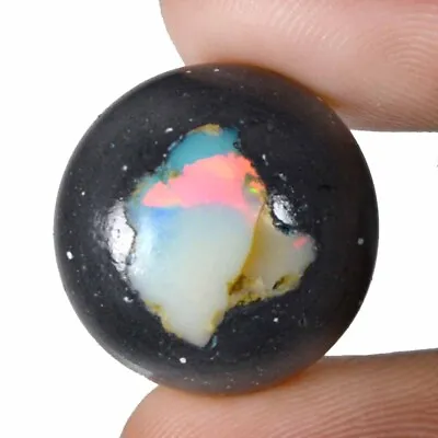 15.53Cts 100% Natural Mexican Fire Opal Cabochon Round 18 Mm Loose Gemstone MO58 • £17.16