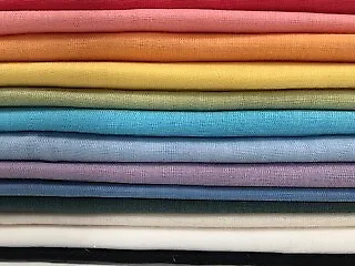  Assorted Coloured Muslin/Cheese Cloth Craft Fabric 100% Cotton 122cm Wide  • £4.05