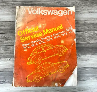 Volkswagen OEM Super Beetle Beetle Karmann Ghia 1970-76 Service Manual • $34.99