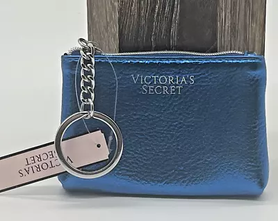 Victoria's Secret Blue Metallic KEY CHAIN COIN PURSE • $16.55