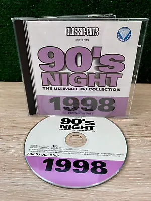 Classic Cuts Presents 90's Night The Ultimate DJ Collection 1998 CD Promo Use • £20