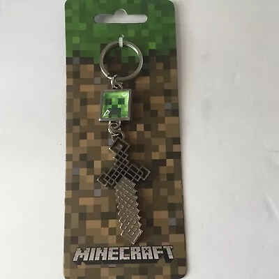 Official Minecraft Axe Symbol Metal Keyring New!! • $10.95