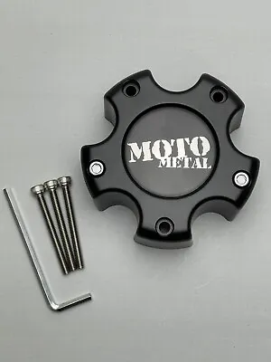 Moto Metal Matte Black 5 Lug Wheel Center Cap W/Screws MO909B5127YB 308L121 • $20