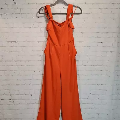 MNG Orange Crossback Wide Leg Jumpsuit NWT Size XXS • $30