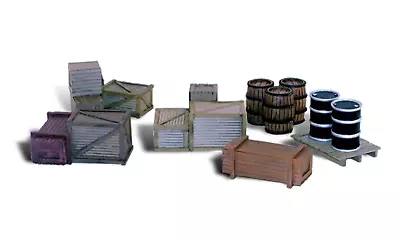 NEW Woodland O Scale Assorted Crates Train Figures A2739 • $26.14