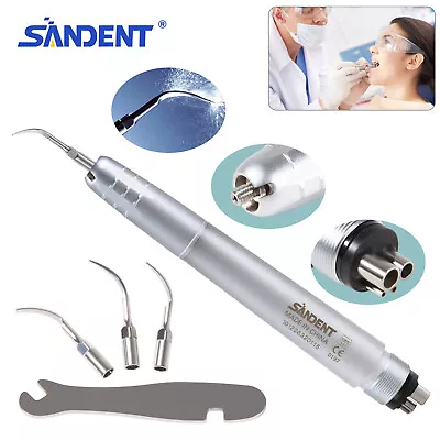 Dental Piezo Ultrasonic Air Scaler Handpiece 4 H +3TIPs Connector UK • £23.88