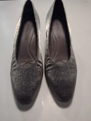 Naturalizer Womens Dress Shoes Pumps Silver Glitter 1990s Vintage 7.5 M • $9.99