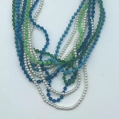 Vintage Multi Strand Long Necklace Unsigned Estate Find 1960's • $10.39