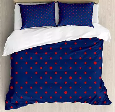 Navy Duvet Cover Set Twin Queen King Sizes With Pillow Shams Ambesonne • £96.50