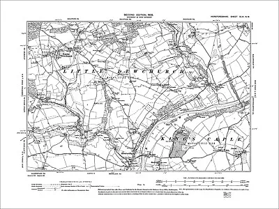 Hoarwithy Little Dewchurch Old Map Herefordshire 1905: 46NW • £18.99