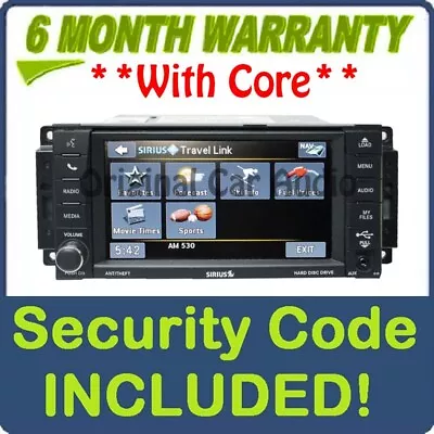 Chrysler Dodge Jeep MyGig Navigation Radio GPS DVD Sirius 30GB 430N RHB Uconnect • $288