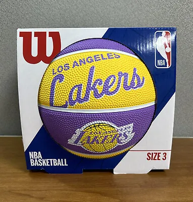 Wilson Nba Los Angeles Lakers Hardwood Classic Mini Basketball Wtb3200lal -nib • $35.99