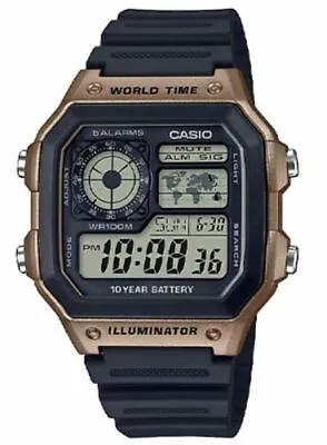 Casio AE1200WH-5AV Chronograph Watch Illuminator  5 Alarms 10 Year Battery • $24.75