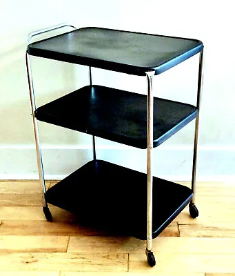 $79 • Buy Vintage Cosco 3 Tier Rolling Kitchen Serving Utility Cart 