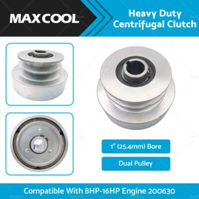 Heavy Duty Centrifugal Clutch 25.4mm 1  Bore DUAL PULLEY 8HP-16HP Engine Go Kart • $127.99