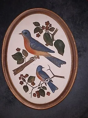 Rudolf Fruend Ceramic Wall Hanging - Pair Of Robin Birds - Oval - 12.25  X 9.25  • $16.75