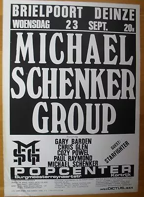 MICHAEL SCHENKER GROUP Original Silkscreen Concert Poster '81 Brielpoort • $59