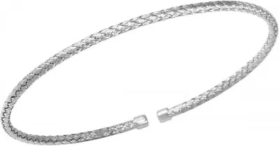 Charles Garnier -  Niza  - Sterling Silver 2mm Woven Cuff Bracelet • $105