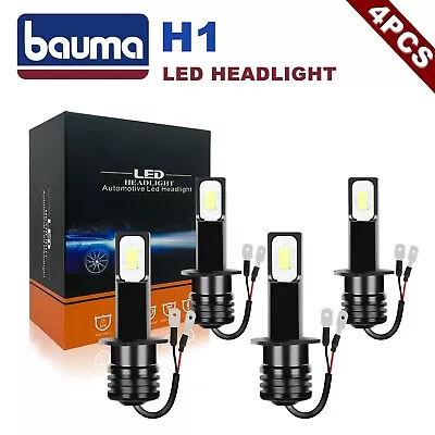 New H1 LED Headlight High Beam Low Beam Bulbs Conversion Kit Super Bright 6000K • $96.48