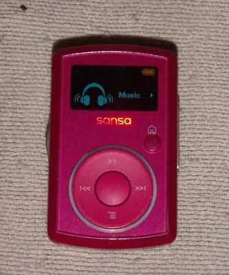 SanDisk Sansa Clip (2GB) Digital Media MP3 Player Pink. Works Great Good Cond. • $24.95