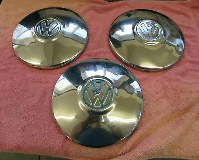 Set Of 3 1940's 1950's 1960's ??? Vintage Volkswagon 9 1/2 Inch Hubcaps • $59.99