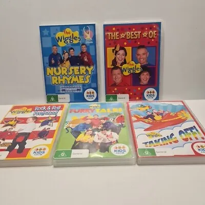 The Wiggles Bulk DVDs X5 Lot Bundle Children's ABC Kids Songs Singing Fun Music • $29.50