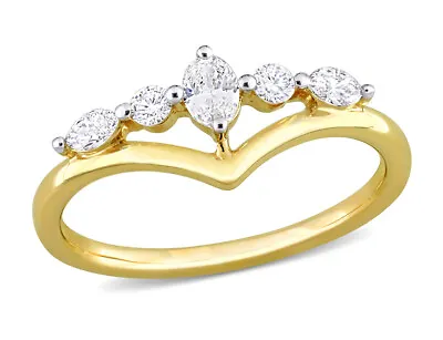 1/3 Carat (ctw I1-I2 H-I) Diamond Ring In 14K Yellow Gold • $869