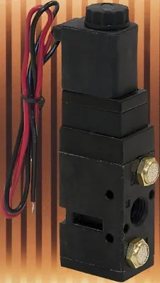 4-Way 2-Position Solenoid Air Valve With Five 1/4 Inch 12 VDC NPT Ports Black • $85.17