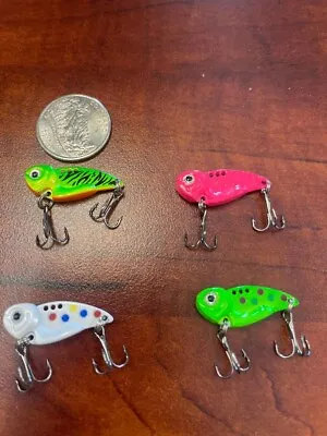 8 Pc Micro Vib Blade Lure Sinking Vibration Bait Ice Jig 1/8 Oz. 2 Each. • $15.99