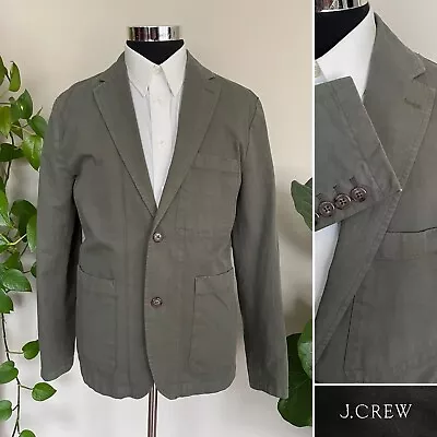 J. Crew Chino Men’s Two Button Blazer Cotton Linen Blend Sport Coat Jacket 40R • $71.96