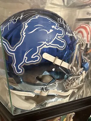 Calvin Johnson And Barry Sanders Full Size Helmet🔥🔥🥶🥶 Megatron Inscribed • $2200