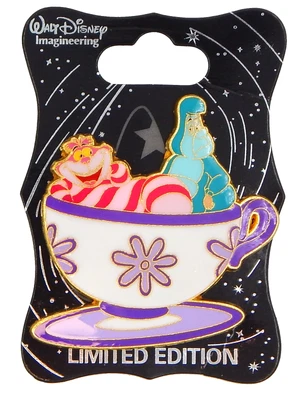 £24.29 • Buy Alice In Wonderland Mad Tea Party Cheshire Cat Cup Disney Trading Pin ~ New