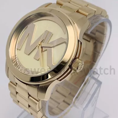 MICHAEL KORS MK5473 Champagne MK Logo Dial Quartz Fashion Women's Watch • $114