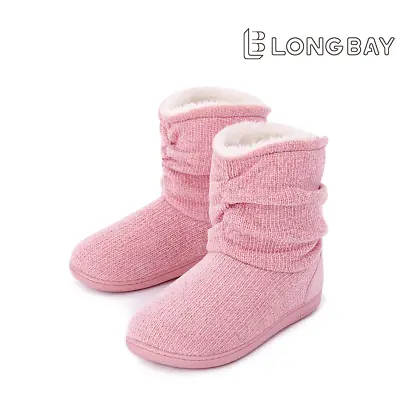 £17.49 • Buy Longbay Ladies Boots Fur Slippers Women's Ankle Warm Memory Foam Outdoor Booties