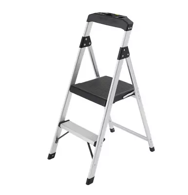 2-Step Aluminum Step Stool Ladder 250 Lbs. Type I Duty Rating (8ft. Reach Heigh • $54.38